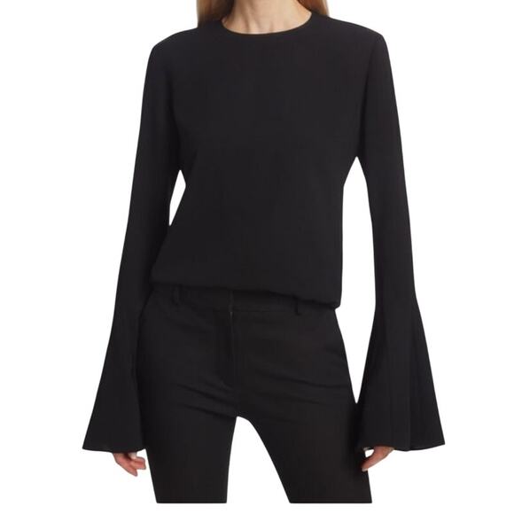 FRAME Tops - Frame long bell sleeve top blouse black size X-Small XS